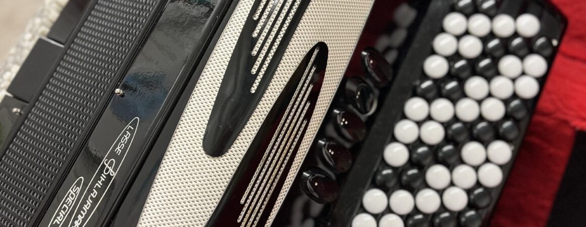 Harmonikka ja kotelo